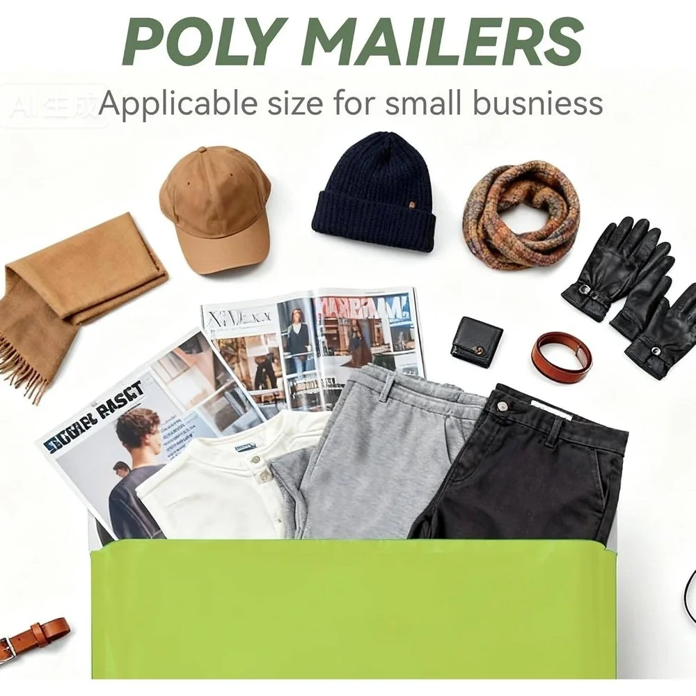 12x15.5 Green Poly Mailers 100 Count Self Seal Shipping Packaging Mailing Bags